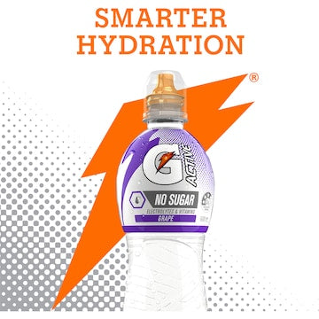 Gatorade G Active Water Sports Drinks Grape Electrolyte Sugar Free 600mL