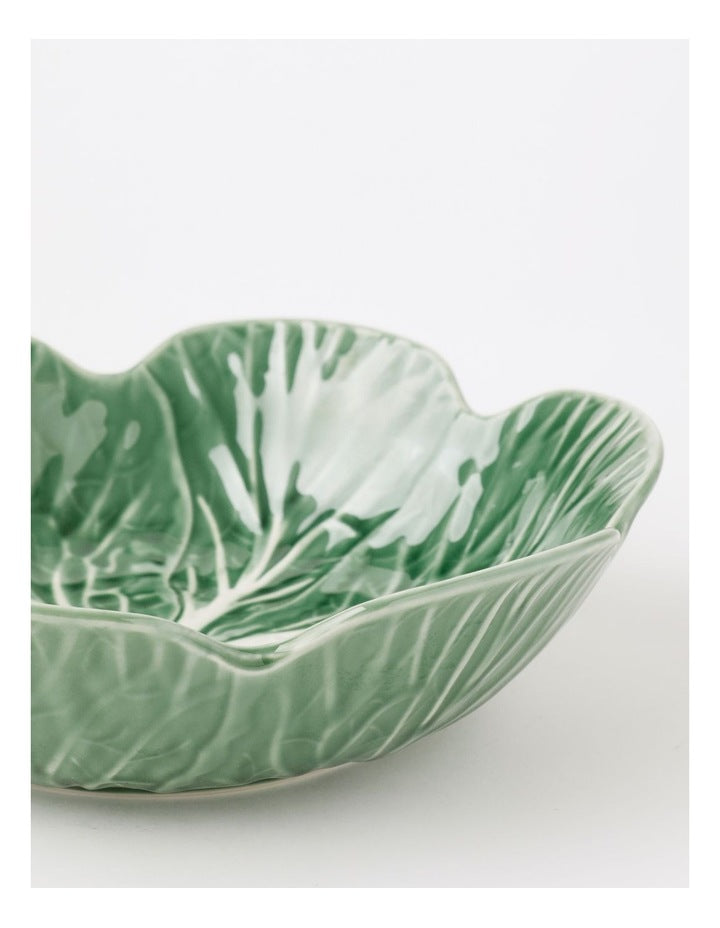 Cabbage Serving Bowl in Green