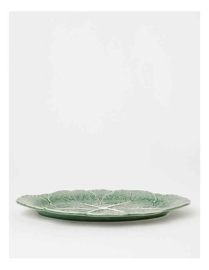 Oval Serving Platter - Green Ceramic