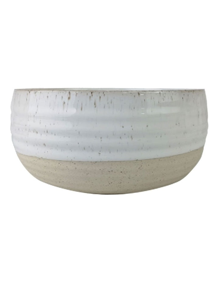 Natural Home 3 Wick Large Candle 15x7cm in White Speckle