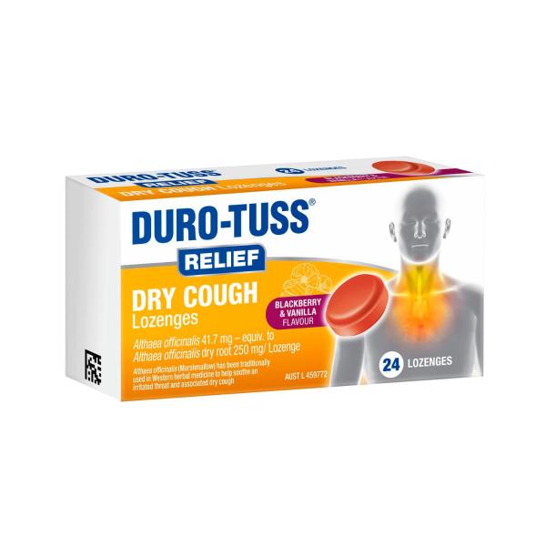 DURO-TUSS RELIEF DRY COUGH LOZENGES 24S