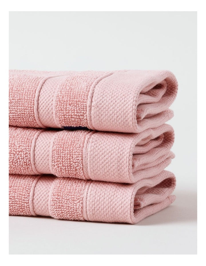 Luxury Egyptian 3pk Face Washer in Rose