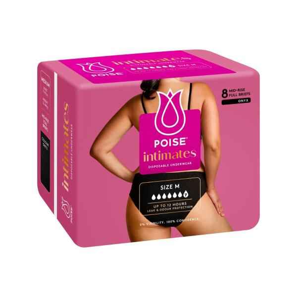 POISE CONTINENCE PANTS SIZE MEDIUM 8 PACK