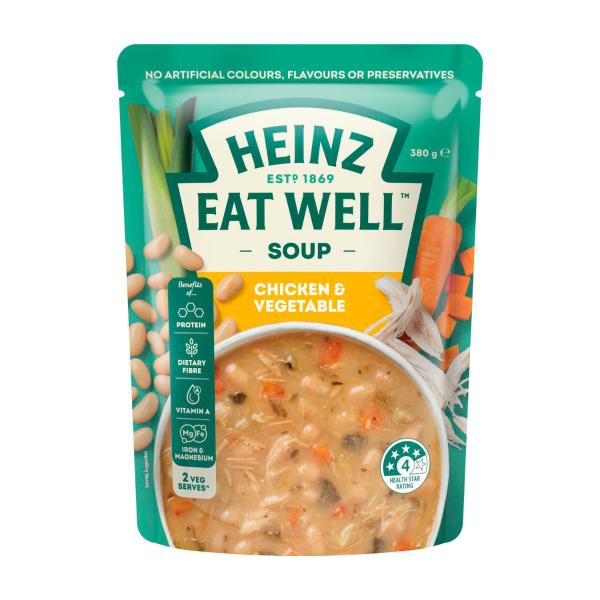 HEINZ EAT WELL SOUP POUCH CHICKEN & VEGETABLE 380G