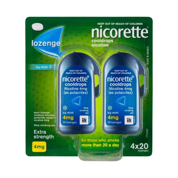 NICORETTE COOLDROPS LOZENGE 4MG 80PK
