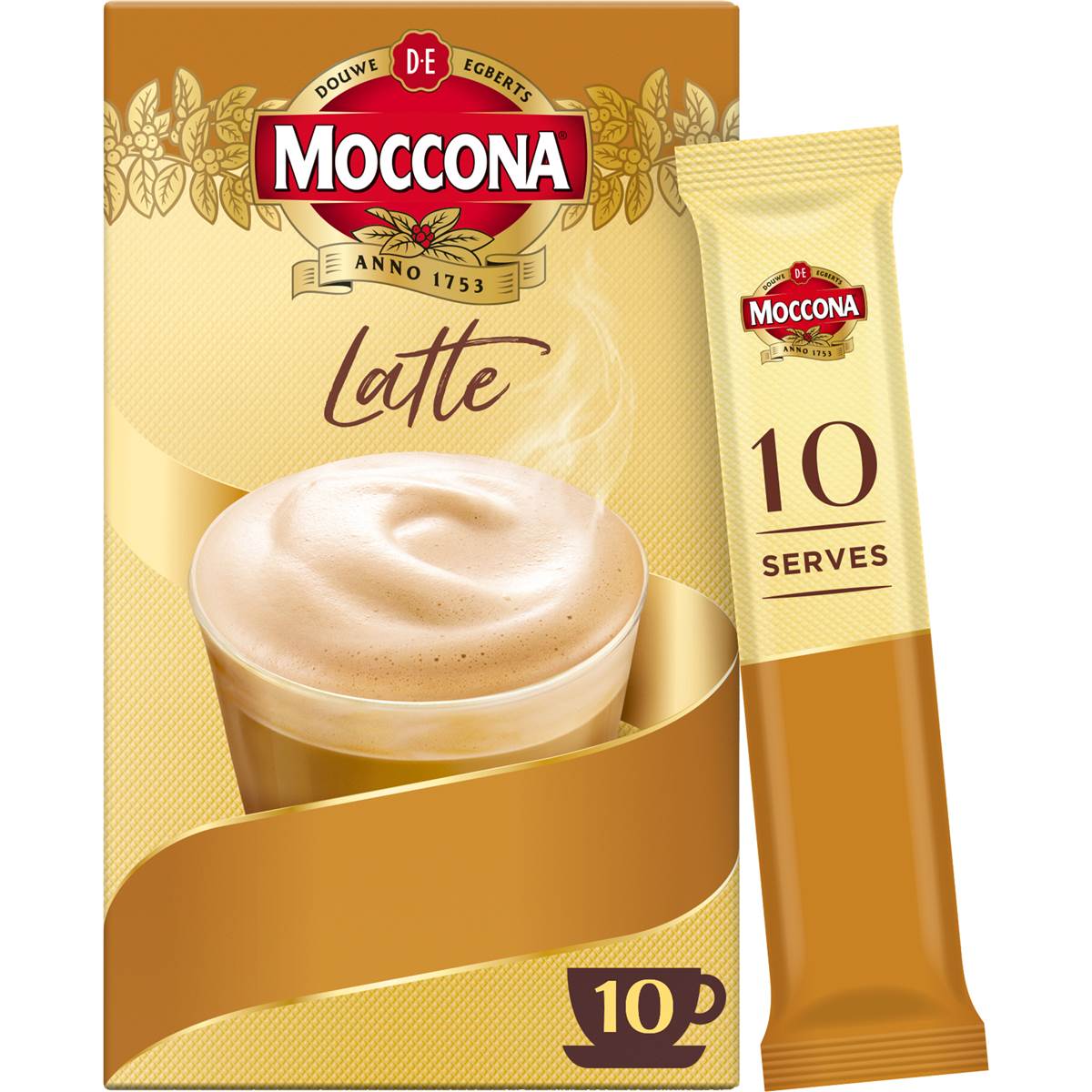 Moccona Coffee Sachets Latte 10 Pack