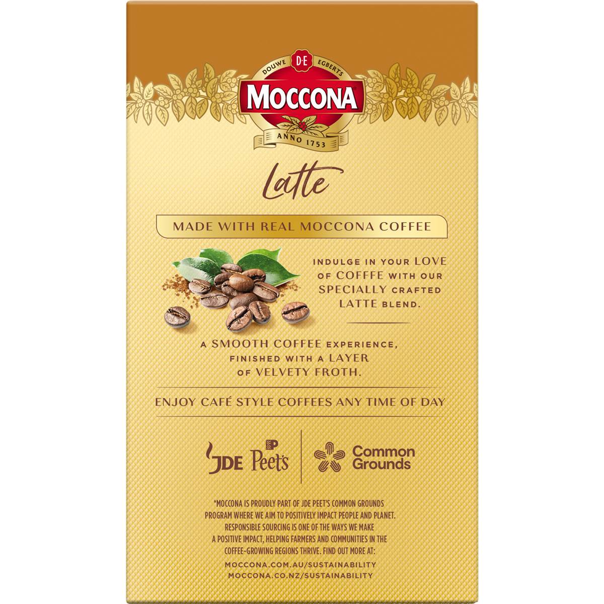 Moccona Coffee Sachets Latte 10 Pack