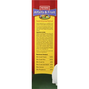 Peters Alfalfa & Fruit Rabbit & Guinea Pig Food 2kg