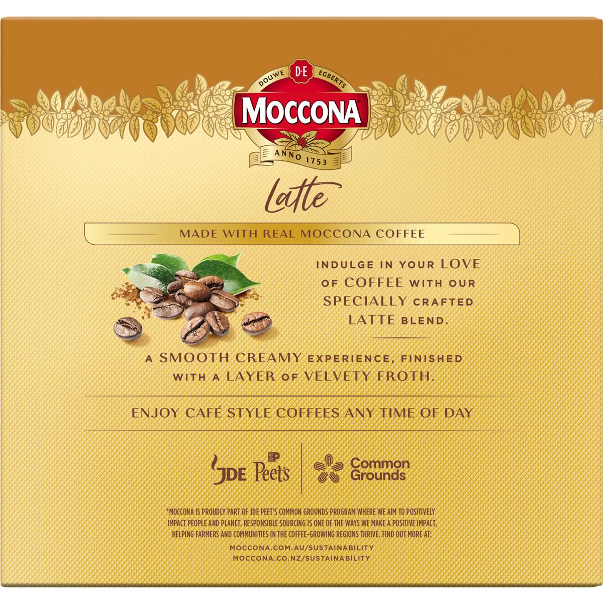 Moccona Coffee Sachets Latte 30 Pack