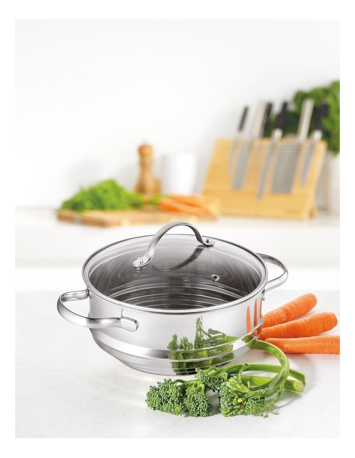 Essentials Universal Steamer with lid - 16cm, 18cm & 20cm