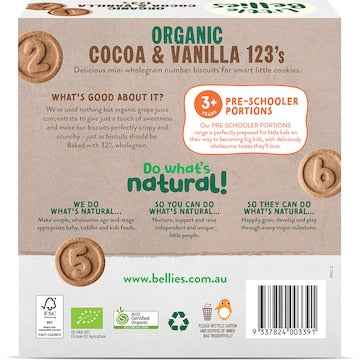 Little Bellies Organic Cocoa & Vanilla 123's 130g
