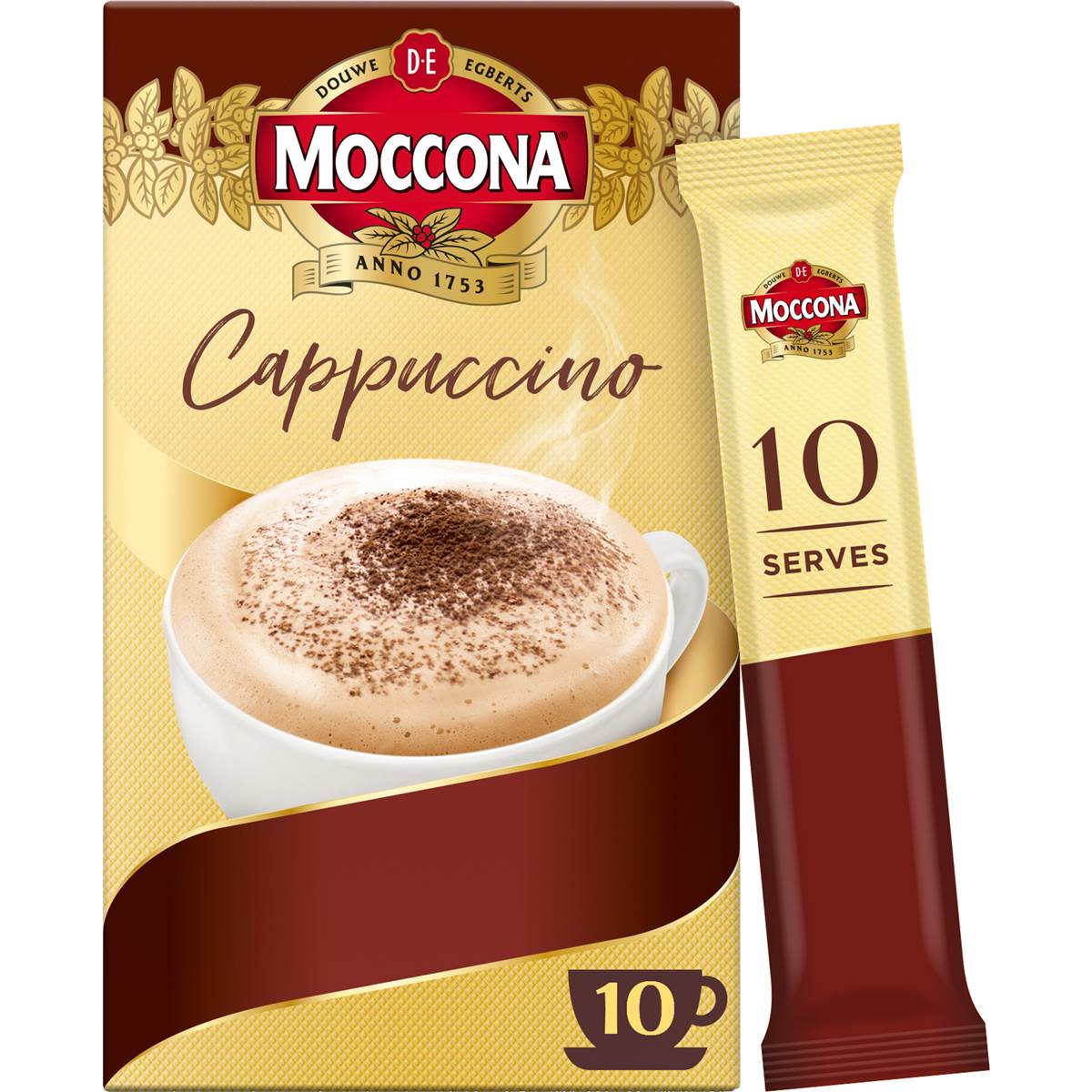 Moccona Coffee Sachets Cappuccino 10 Pack