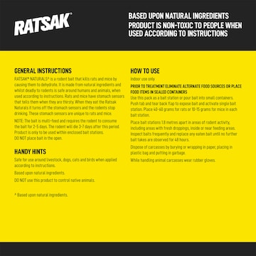 Ratsak Naturals Rodenticide Bait Pellets 100g