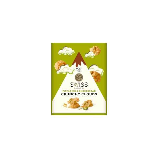 M&S PISTACHIO AND SHORTBREAD CRUNCHY CLOUDS 140G
