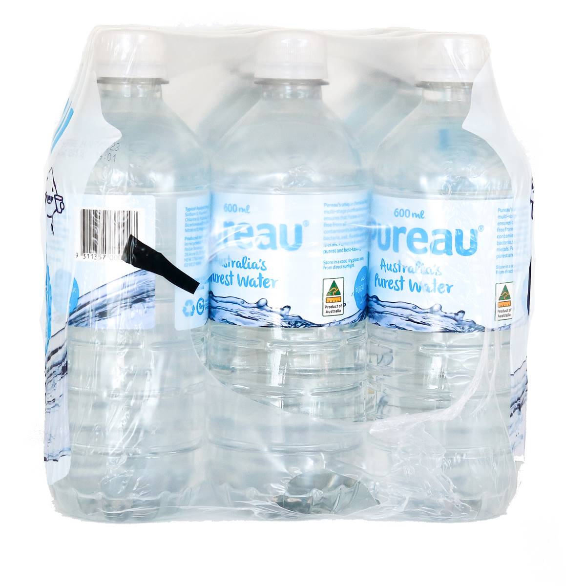 Pureau Ultra Pure Water 600ml x 12 Pack