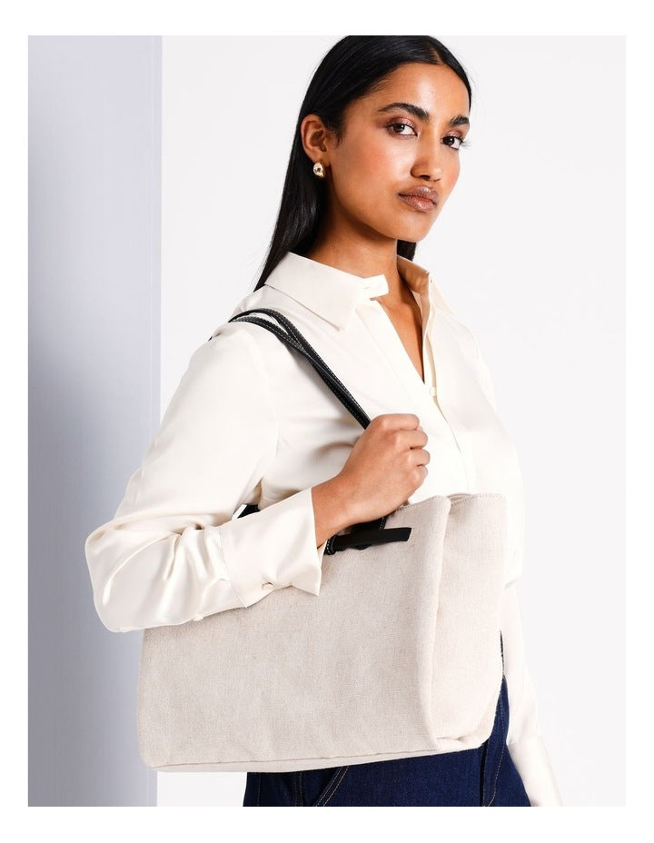 Sienna Tote Bag in Natural Canvas