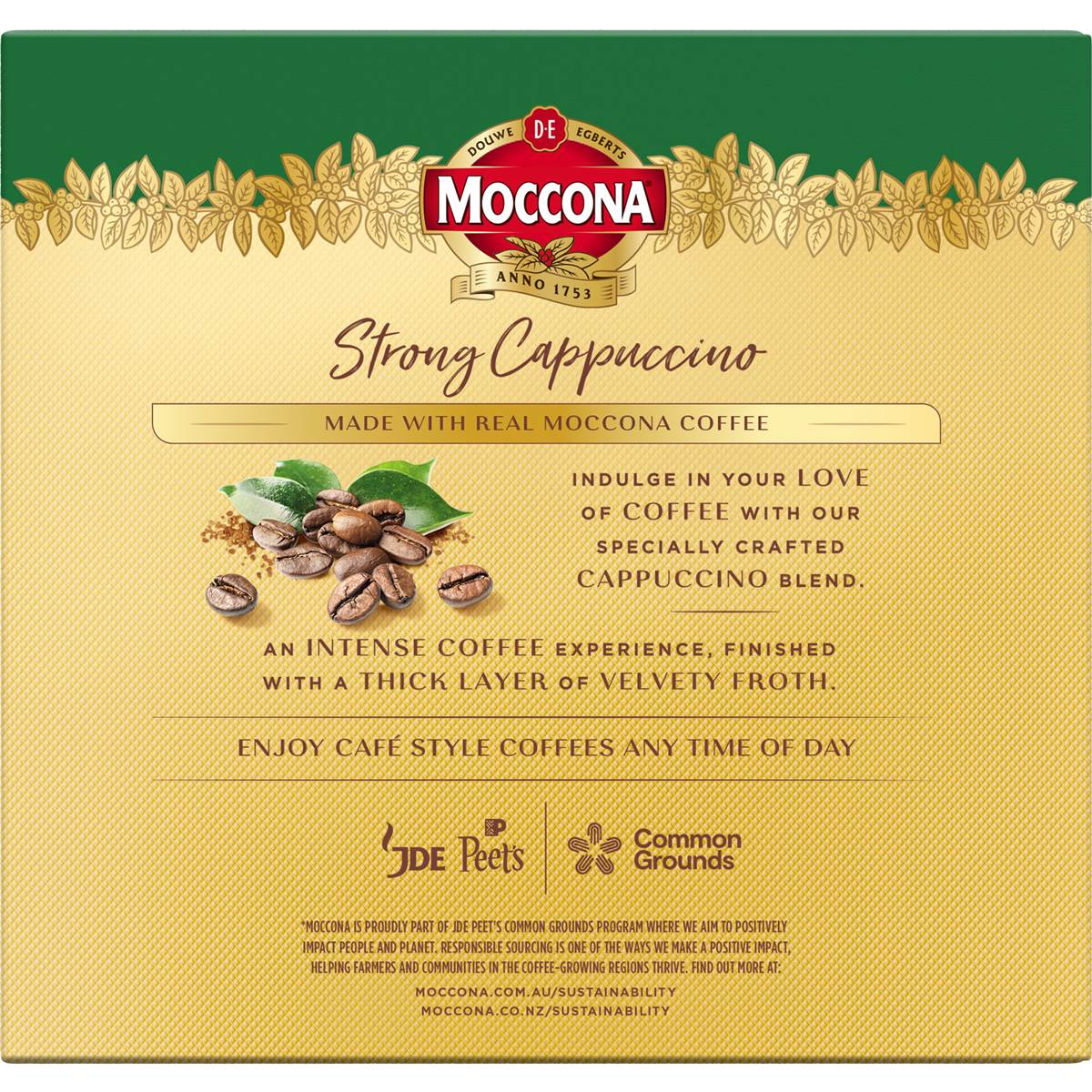 Moccona Coffee Sachets Strong Cappuccino 30 Pack