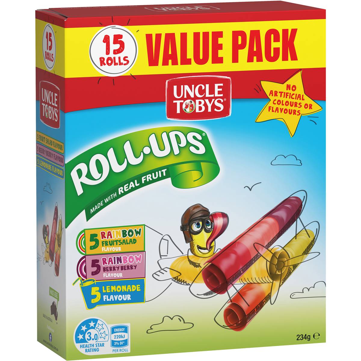 Uncle Tobys Rollups Value Pack 15 Pack