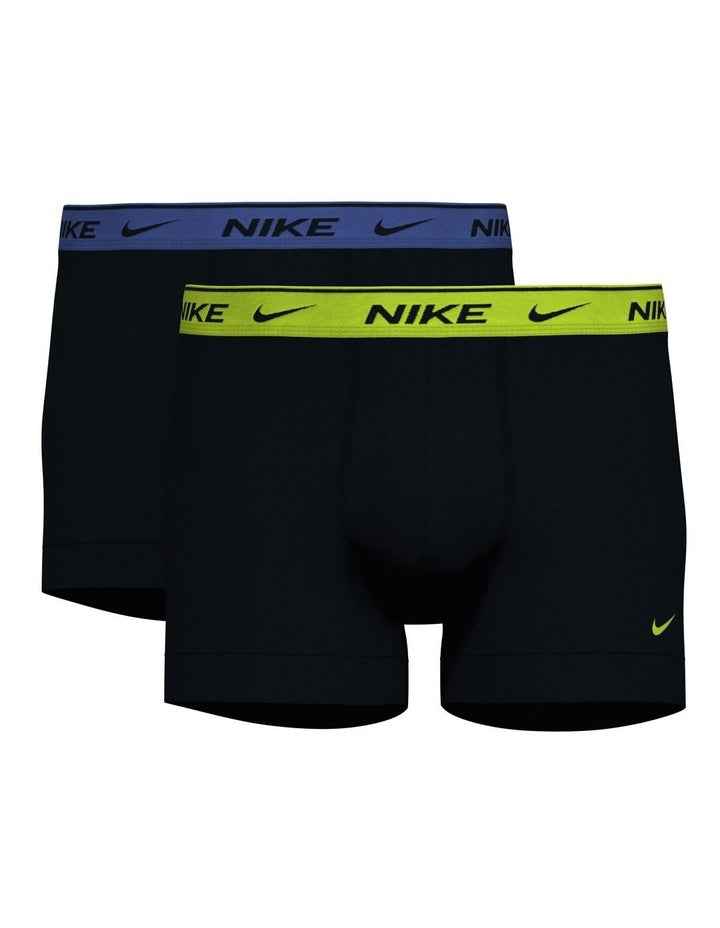 2 Pack Everyday Cotton Stretch Trunks in Black