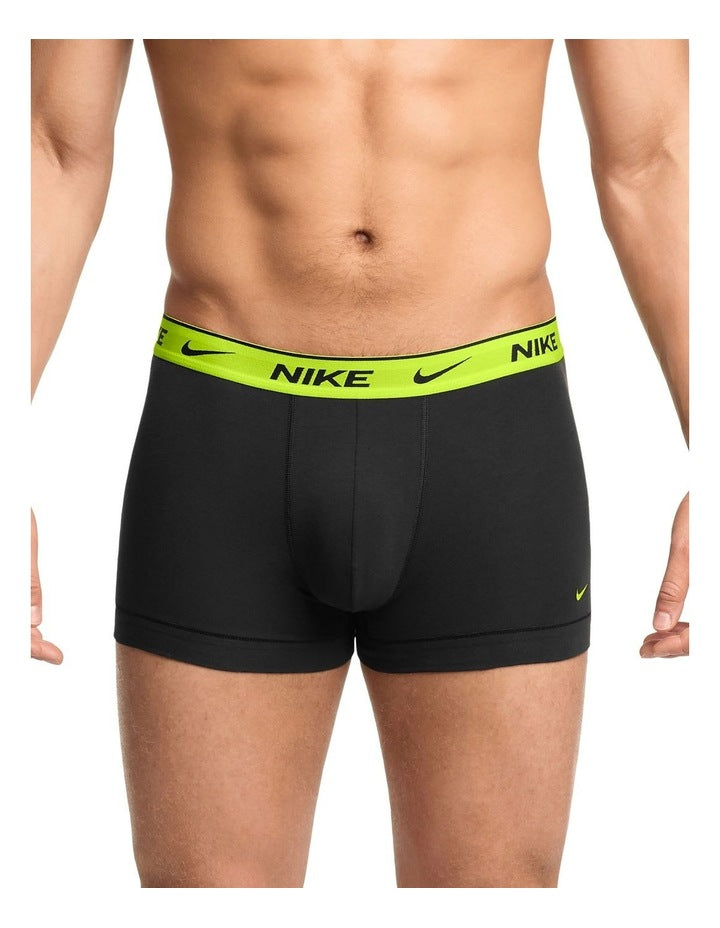 2 Pack Everyday Cotton Stretch Trunks in Black