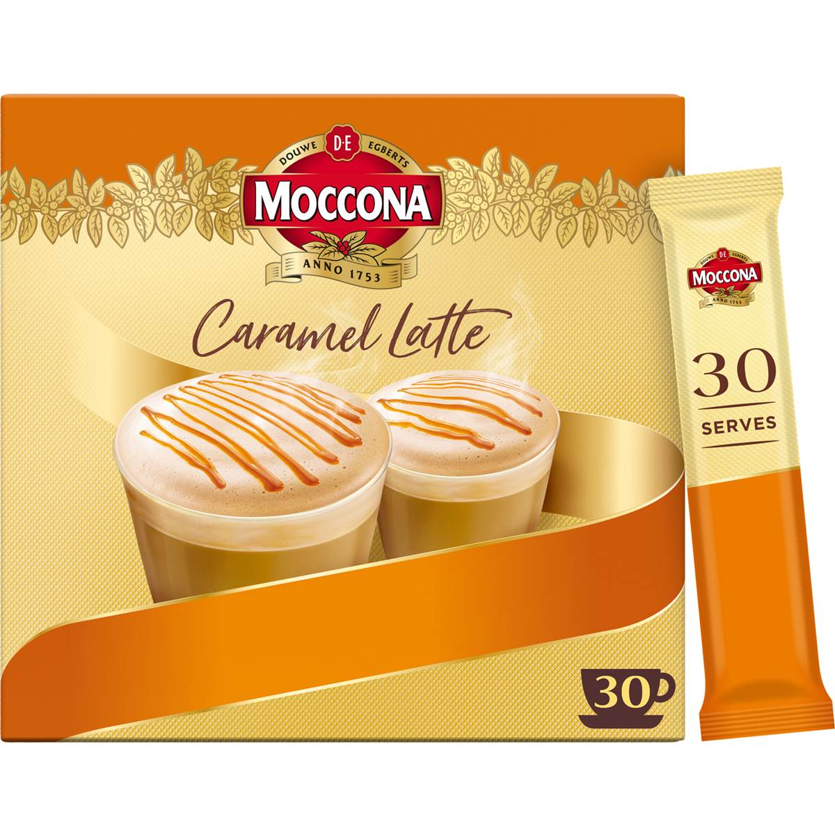 Moccona Coffee Sachets Caramel Latte 30 pack