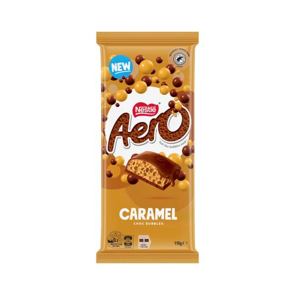 NESTLE BLOCK CHOCOLATE:AERO CARAMEL:.:118 GRAM
