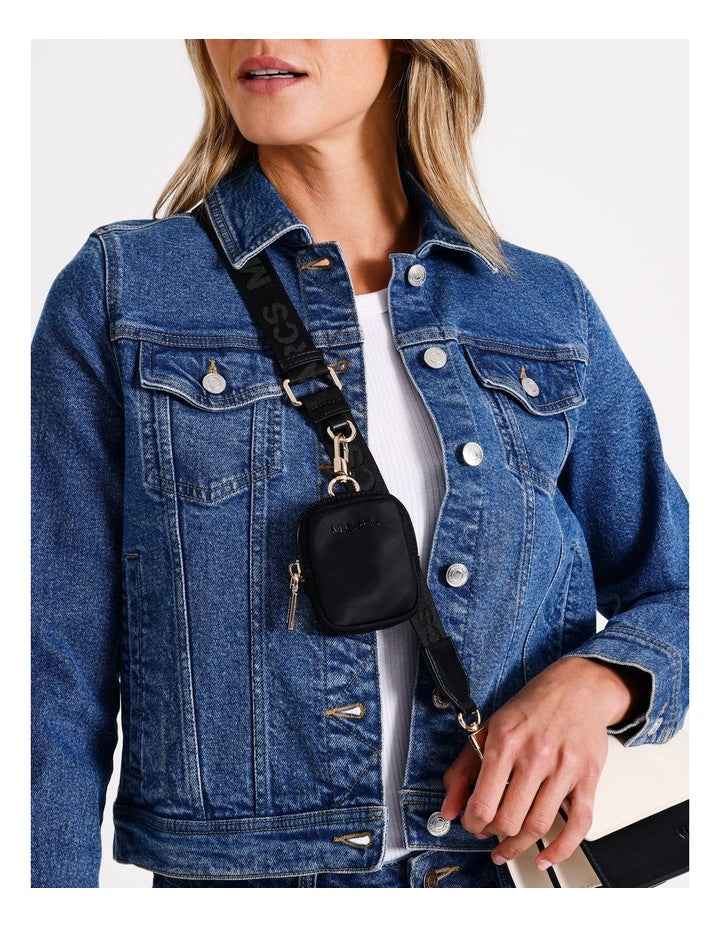 Cali Bag Strap & Pouch in Black