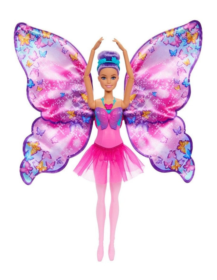 Dance and Flutter Doll with 2-in-1 Transformation from Dancer to Butterfly