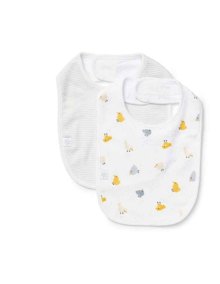 Bib 2 Pack in White/Grey