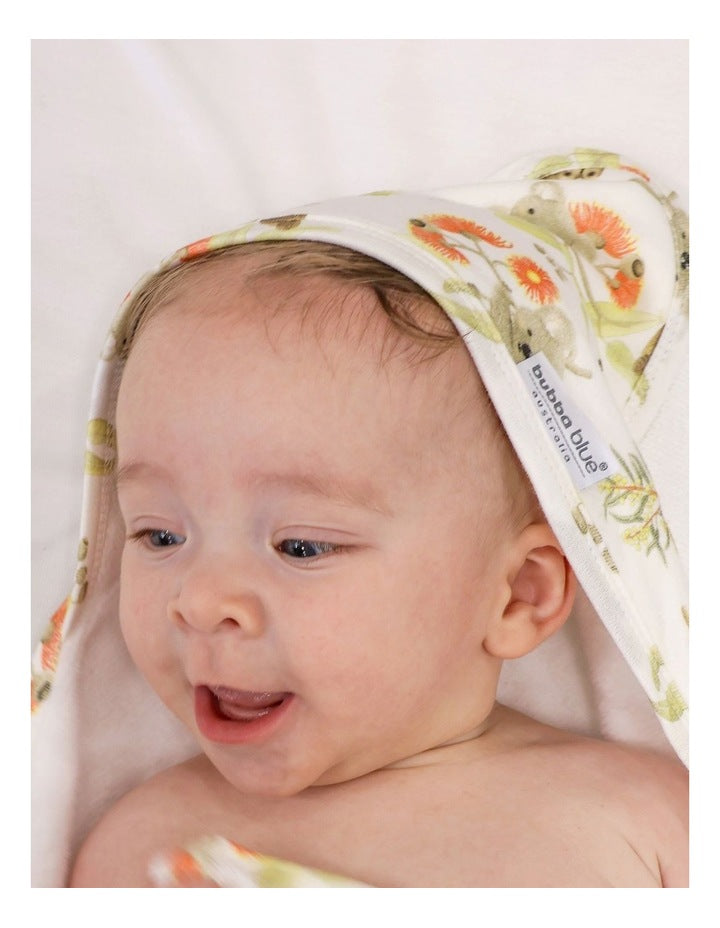 Aussie Animals Hooded Towel in Oatmeal