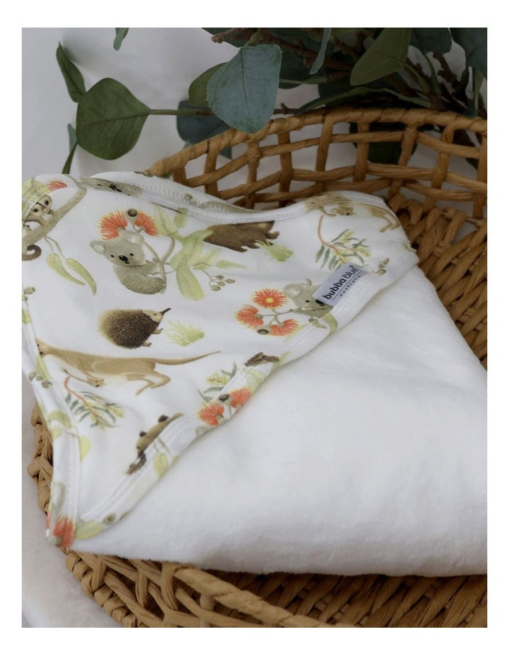 Aussie Animals Hooded Towel in Oatmeal