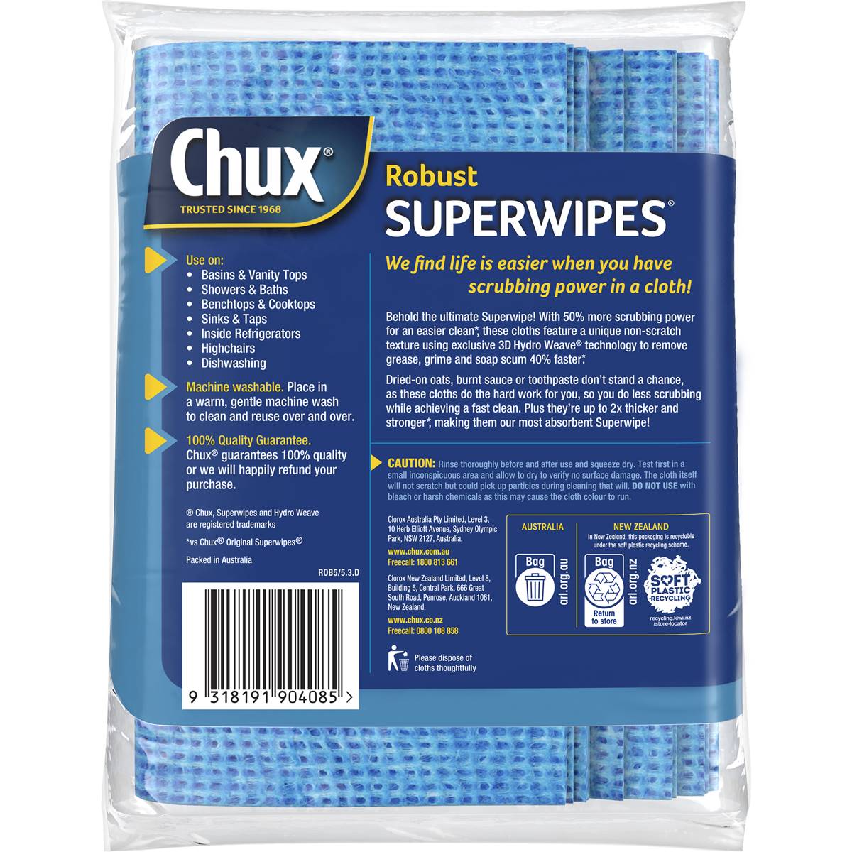 Chux Robust Superwipes 5 Pack