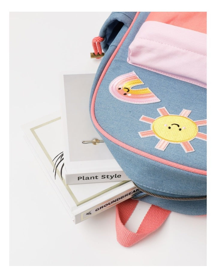 Chambray Boucle Character Backpack in Denim