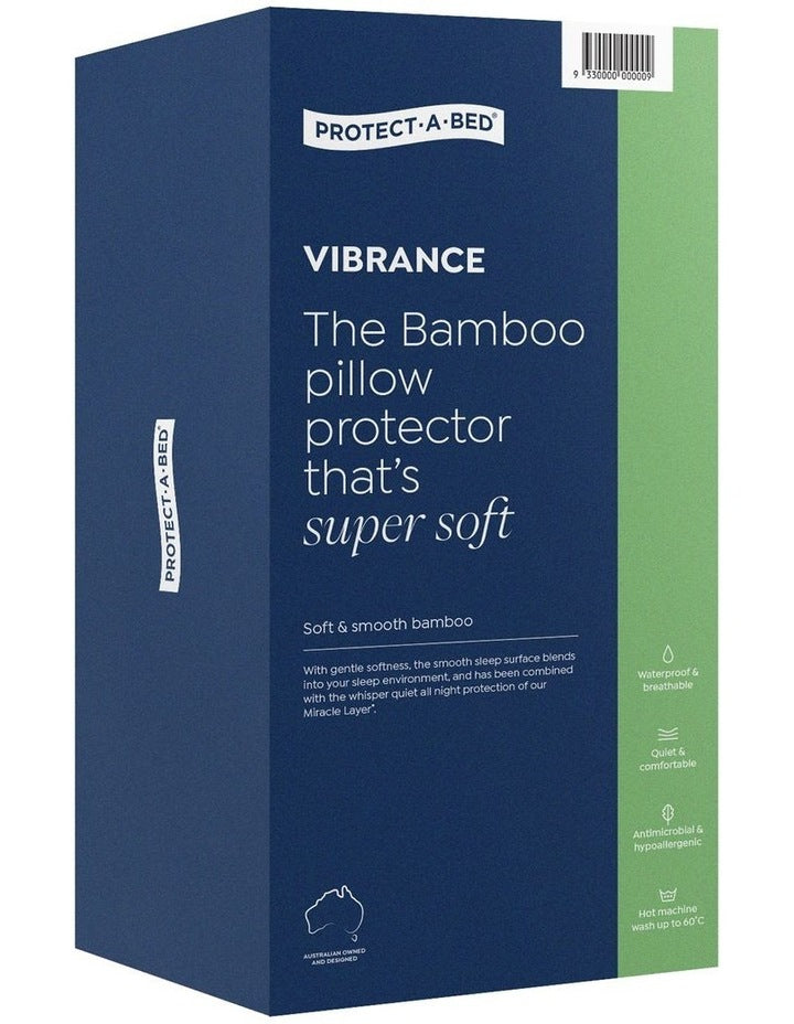 Vibrance Bamboo Jersey Pillow Protector in White