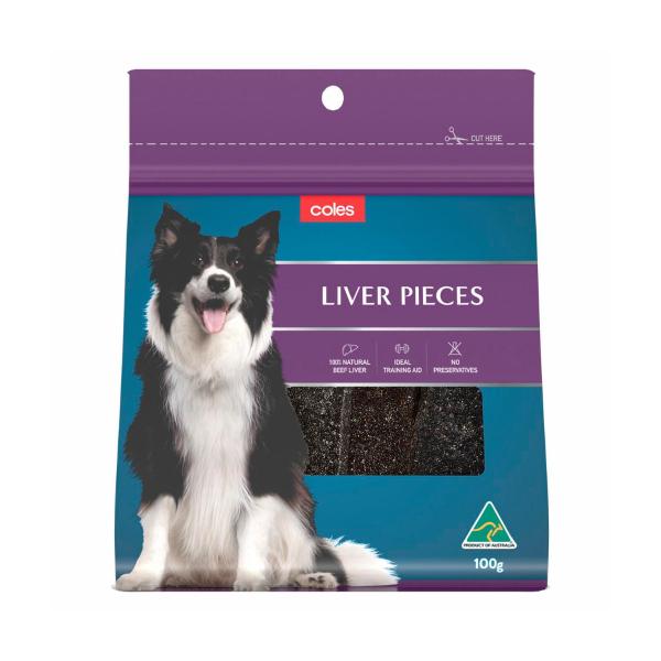 COLES LIVER PIECES DOG TREATS 100GRAM