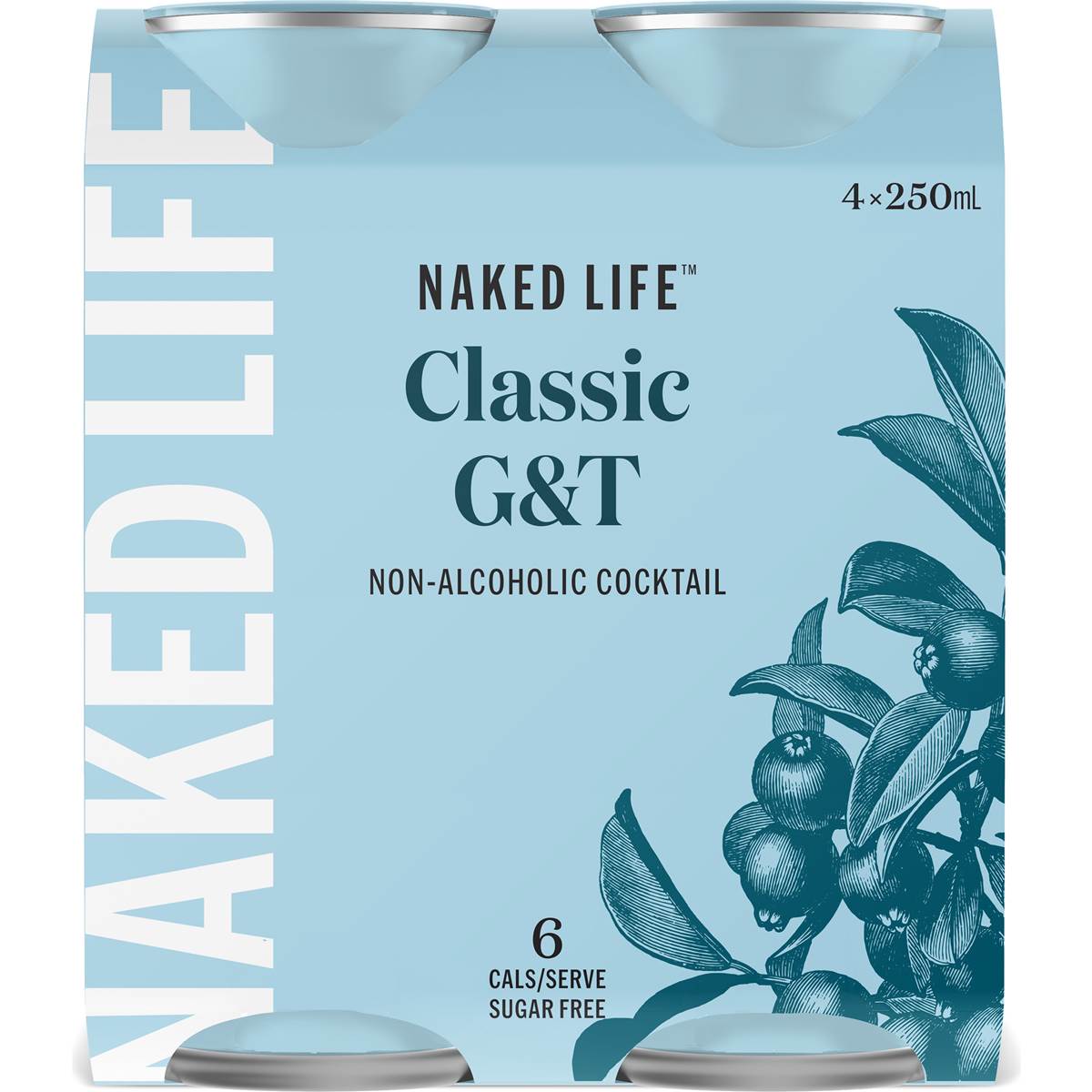 Naked Life Non Alcoholic Classic Gin & Tonic 250ml x4 Pack
