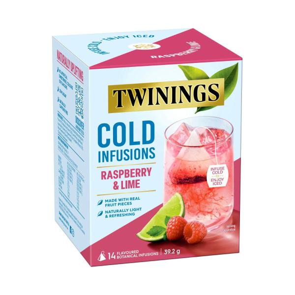 TWININGS COLD INFUSIONS RASPBERRY LIME 14PK