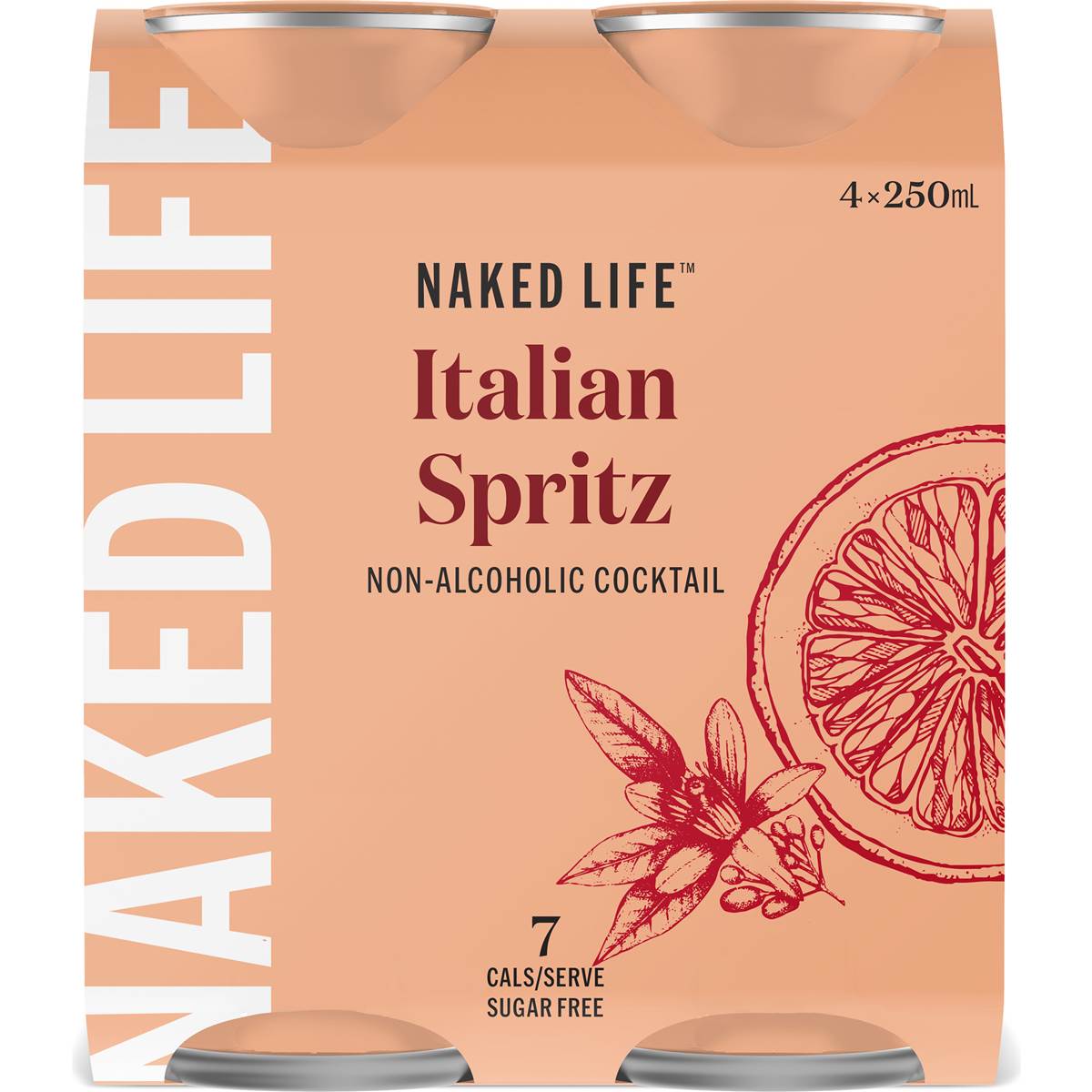 Naked Life Non Alcoholic Italian Spritz 250ml x4 Pack