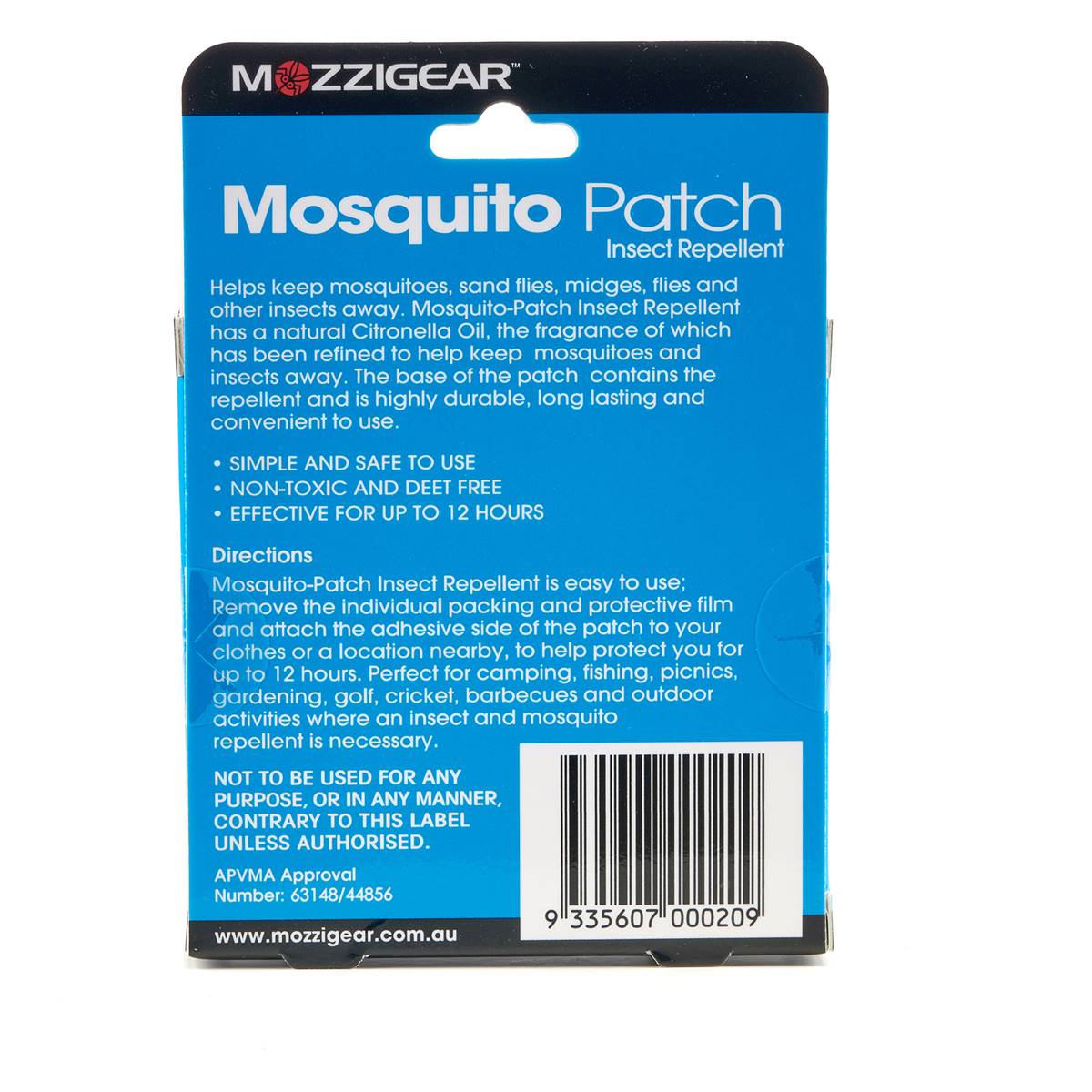 Mozzigear Mosquito Patch Insect Repellent 10 Pack
