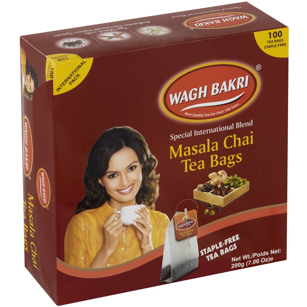 Wagh Bakri Masala Chai Tea Bags 100 pack