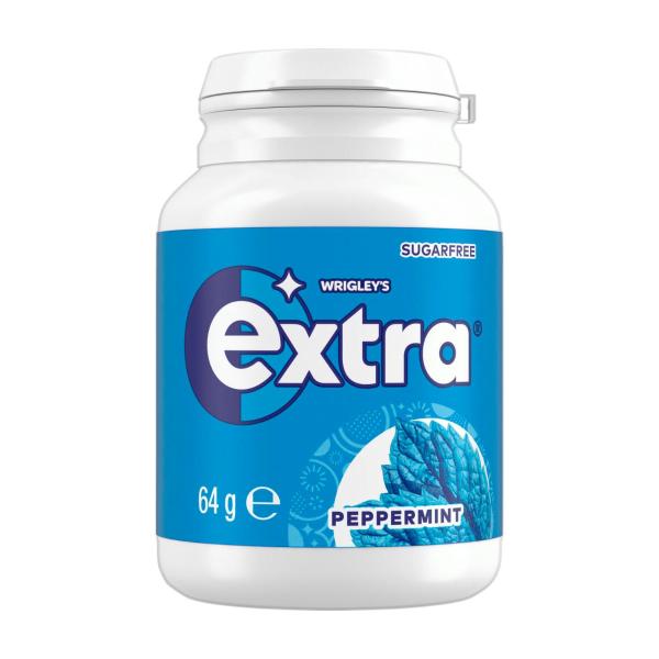 EXTRA PEPPERMINT SUGAR FREE CHEWING GUM BOTTLE 64G