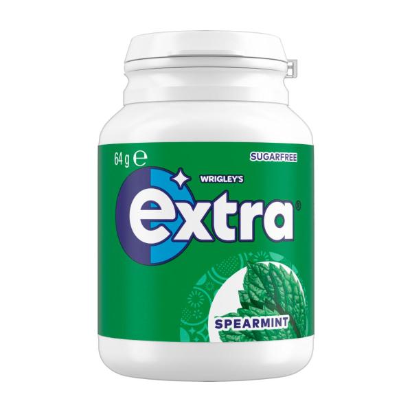 EXTRA SPEARMINT SUGAR FREE CHEWING GUM BOTTLE 64G