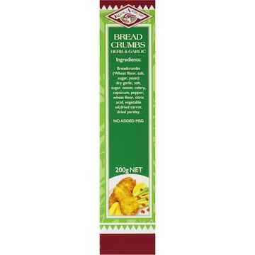 Kook A Krumb Breadcrumbs Herb & Garlic 200g
