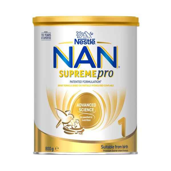 NESTL NAN SUPREMEPRO 1 PREMIUM INFANT FORMULA FOR NEWBORNS SUITABLE FROM BIRTH 800G