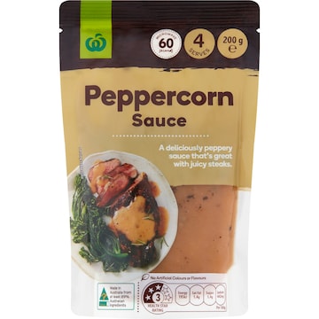 Woolworths Peppercorn Sauce 200g
