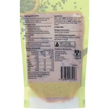 Woolworths Peppercorn Sauce 200g