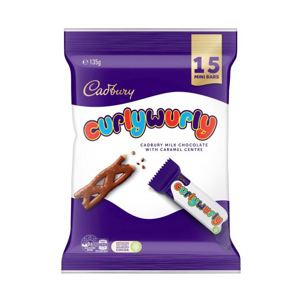 CADBURY CURLY WURLY SHAREPACK 15 PACK 135G