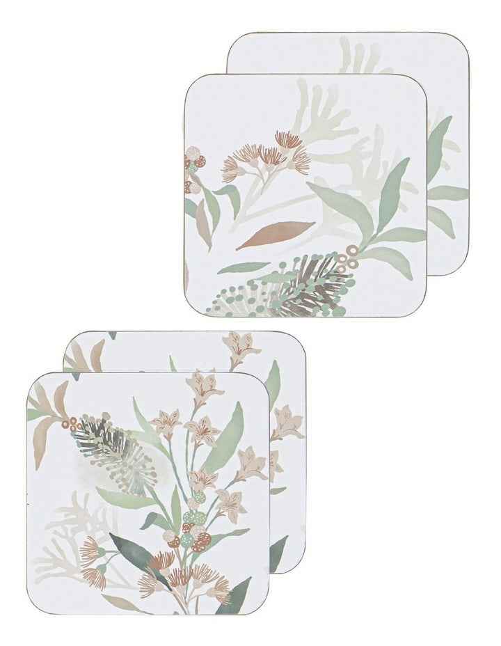 Square Hardboard Australian Coaster 4 Pack in Multi