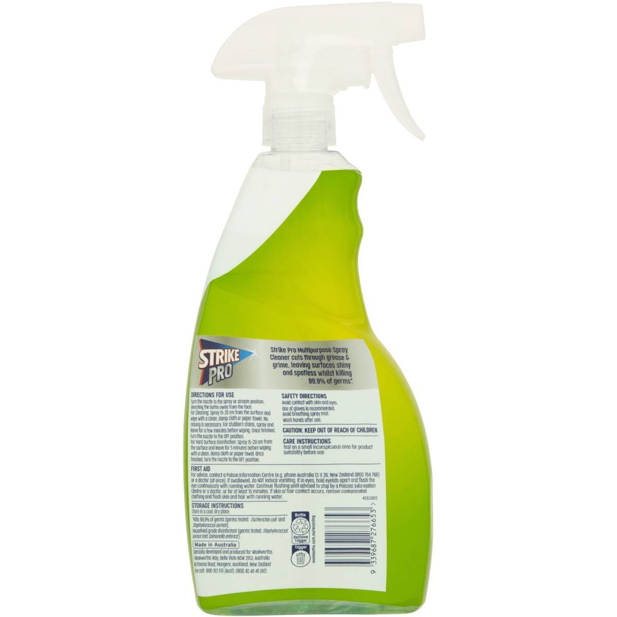 Strike Pro Antibacterial Multipurpose Spray Cleaner Lemon & Lime 750ml