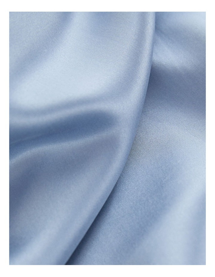 Fleur Silk Pillowcase in Powder Blue